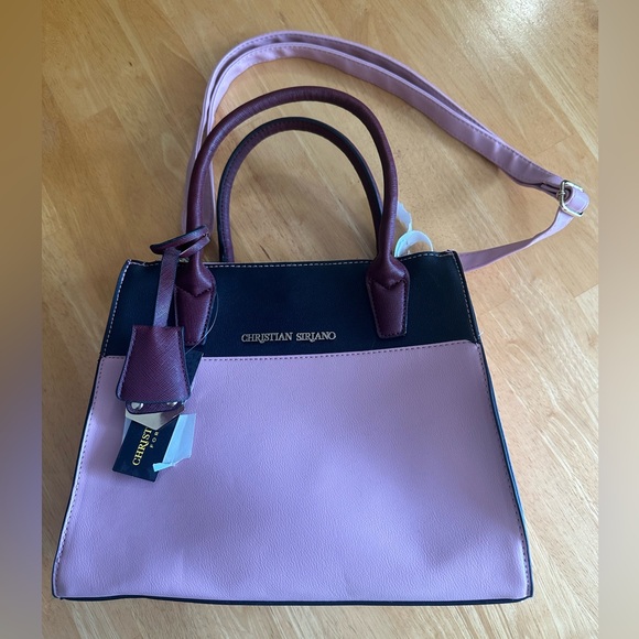 Christian Siriano for Payless Purse Handbag. NWT pink and burgundy. - Picture 3 of 8